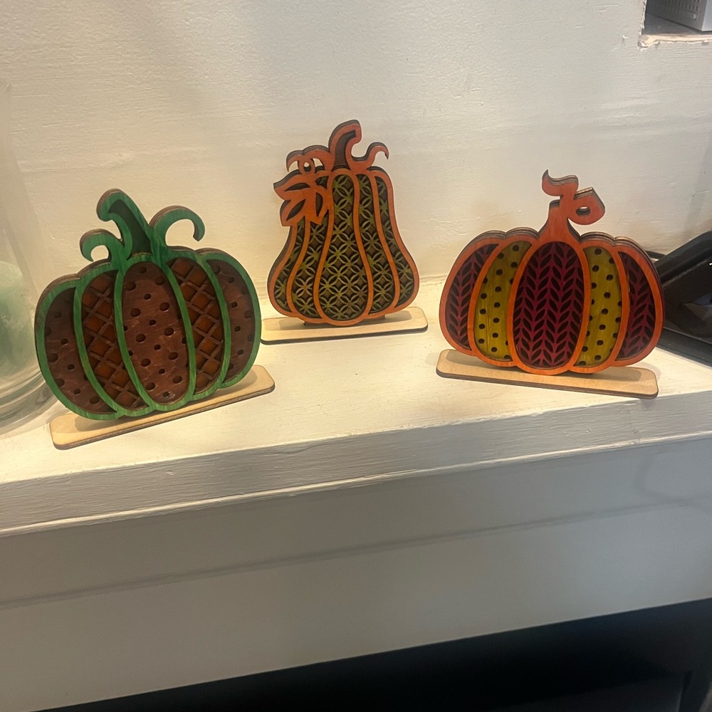 DIY Wooden Pumpkin Decor Set
